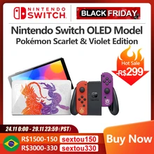 Nintendo Switch OLED Pokemon Scarlet and Violet Edition Limited Color Game Console with 7 Inch OLED Screen TV Tabletop Palm Mode