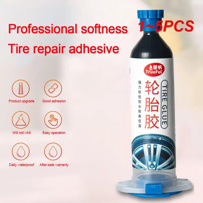 

1~5PCS 30ml Auto Tire Repair Adhesive Car Motorcycle Tire Repair Glue Side Hard Damage Glue Repair Strong Paste Crack Filling