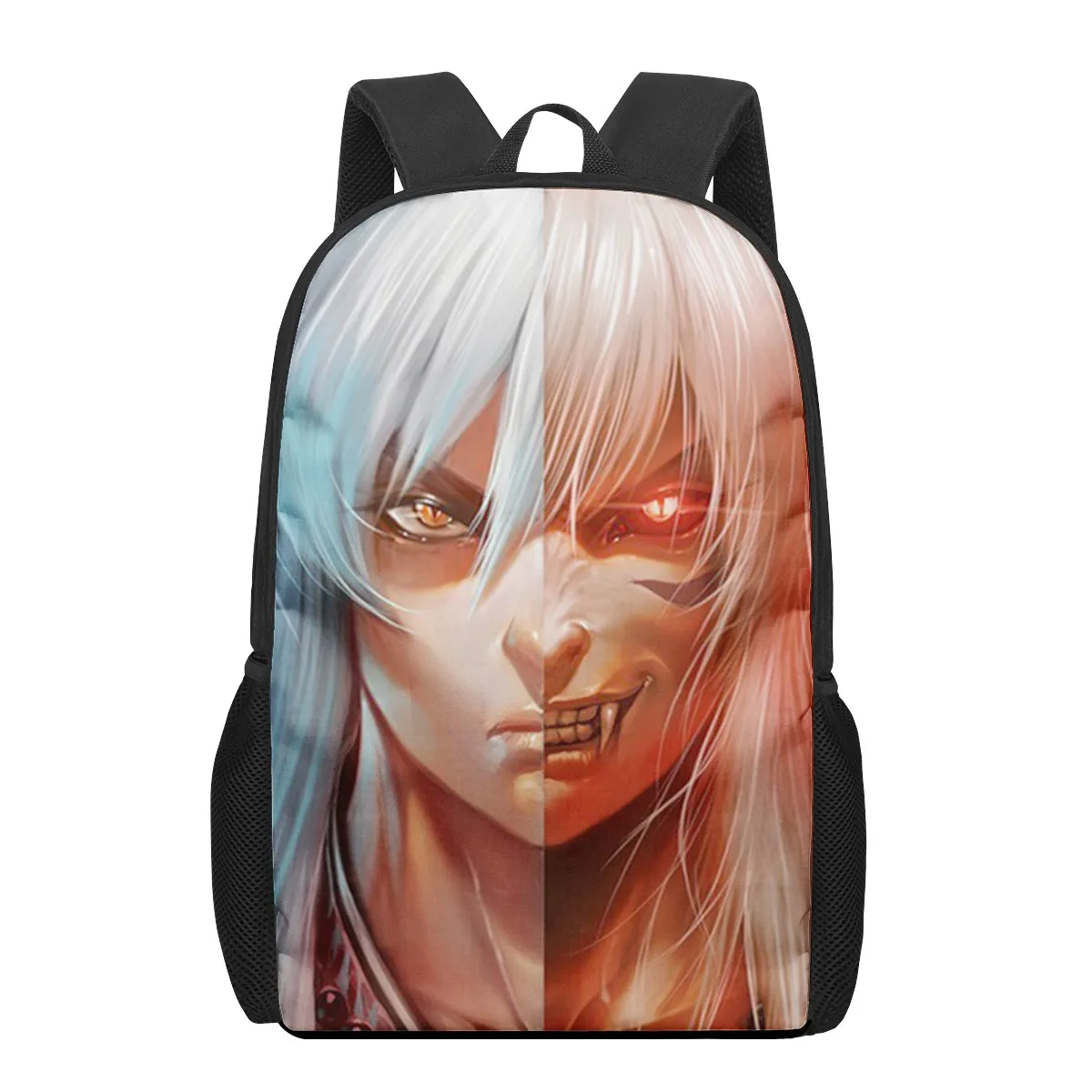 Inuyasha Print Student Book Bags for Kids Boys Girls Backpack Children School Bag Mochilas 16inch Bookbags Satchel