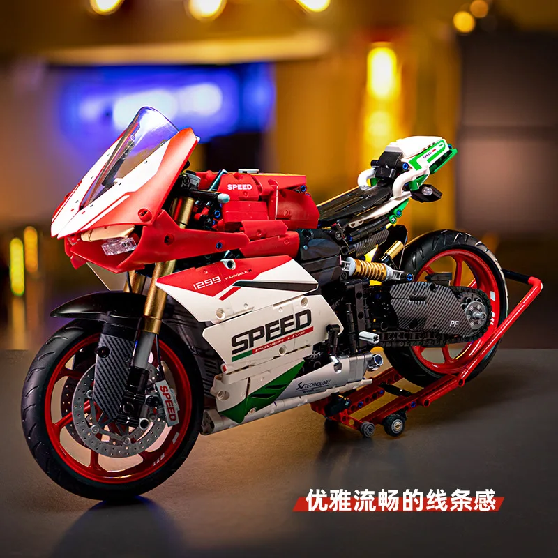 _ 1:5 MOC технический мотоцикл строительные блоки модель кирпичи сборка игрушки для