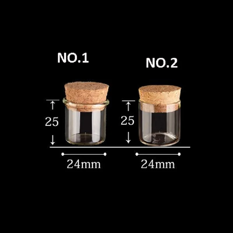 50 шт. 24*25 мм рекламная версия стеклянная пробковая бутылка мини 5 мл пустой