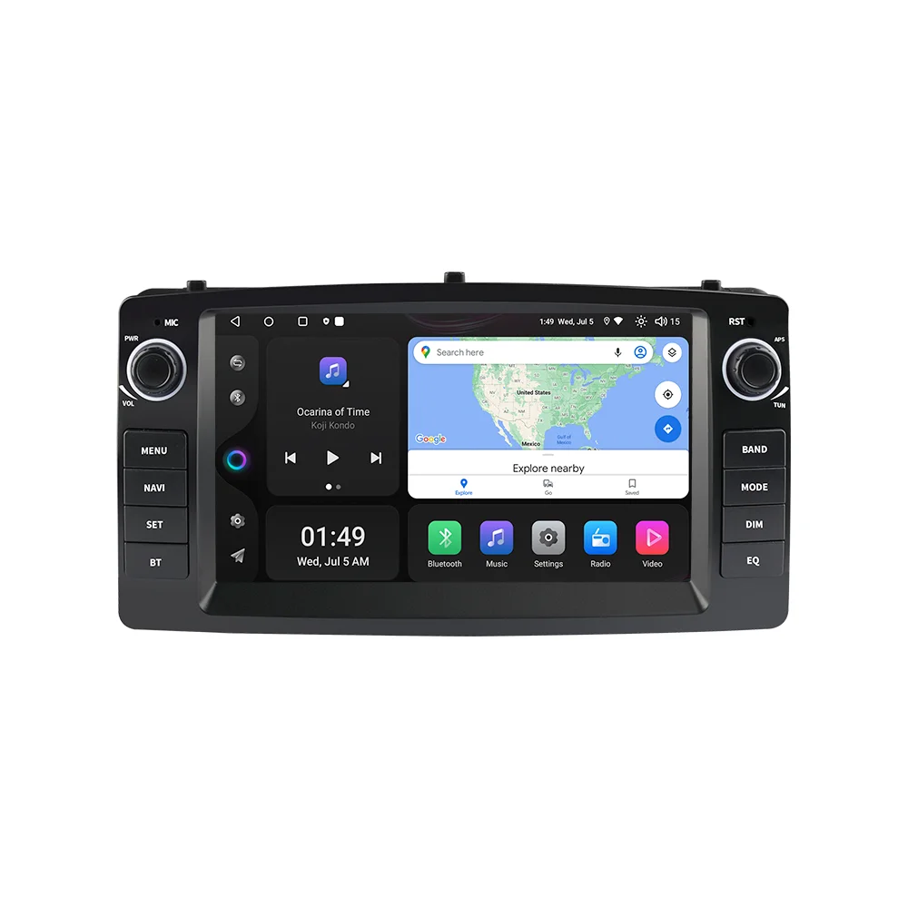 Автомобильный мультимедийный стерео-плеер Kapud 7 дюймов Android 12 камера 360 для Toyota