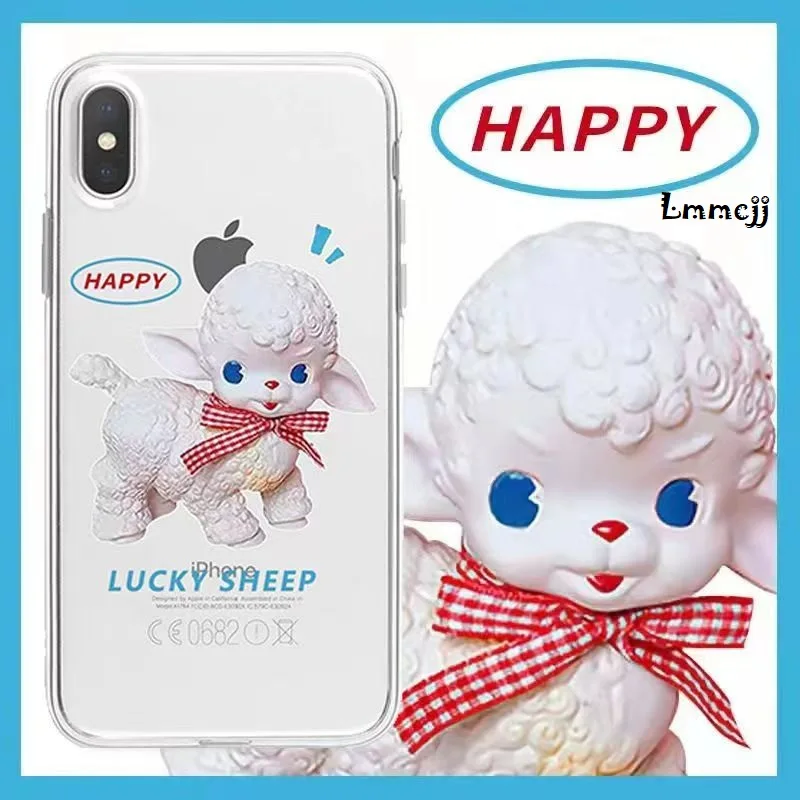 

Lmmcjj Lucky Lamb Phone Case For Samsung Galaxy S21 FE S22 S23 Plus A13 A22 A33 A53 5G A12 A14 A54 Note 20 Silicone iPhone Cover
