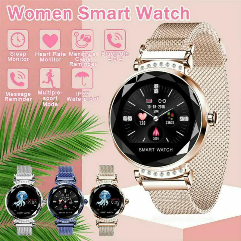 

Женские умные часы, браслет, модный фитнес-трекер с пульсометром, Android iOS