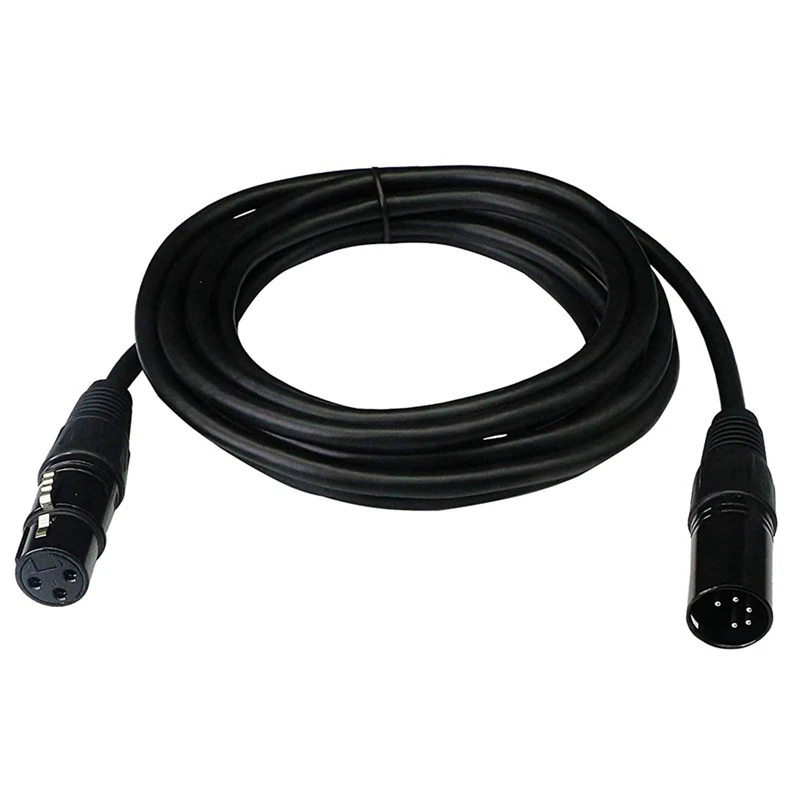 

ABGZ-DMX Stage Light Cable,DJ XLR Cable,3-Pin Female XLR To 5-Pin Male XLR DMX Turnaround Connection For Moving Head