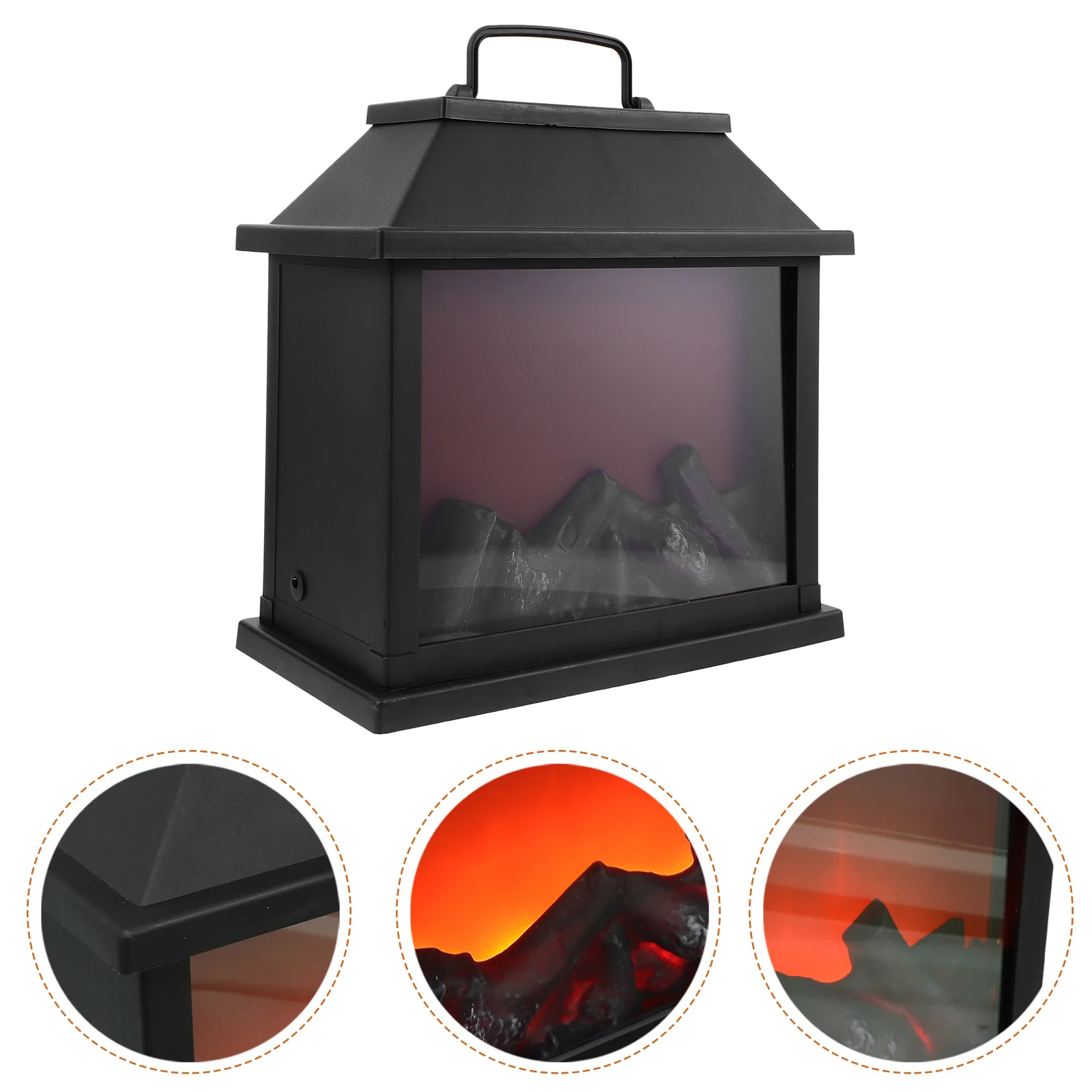 

Lantern Light For Xmas Christmas Handle Lamp Decorations Indoor Decorative Plastic Powered