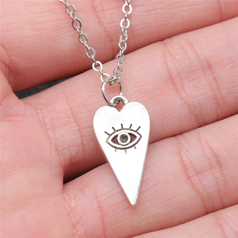 

Прямая поставка, ожерелья под античное серебро, 22x11 мм, ожерелья-Чокеры с короткой цепочкой