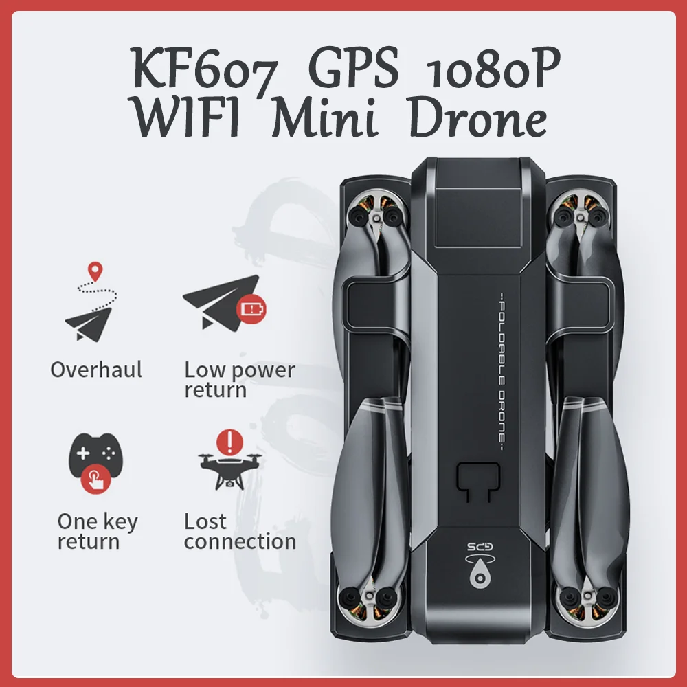 Новинка 2022 Радиоуправляемый GPS-Дрон KF607 1080P Wi-Fi мини-Дрон планшетофон складной