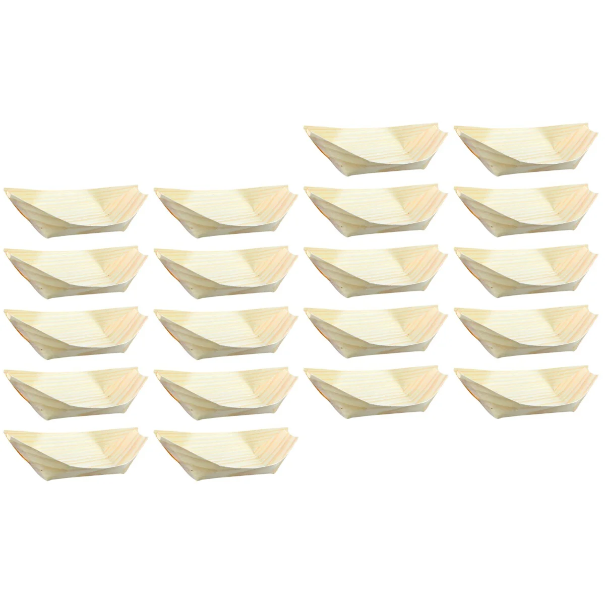 

2 Count Food Disposable Wooden Kayak Pallets Sumo Sushi Boat Japanese Style Dish