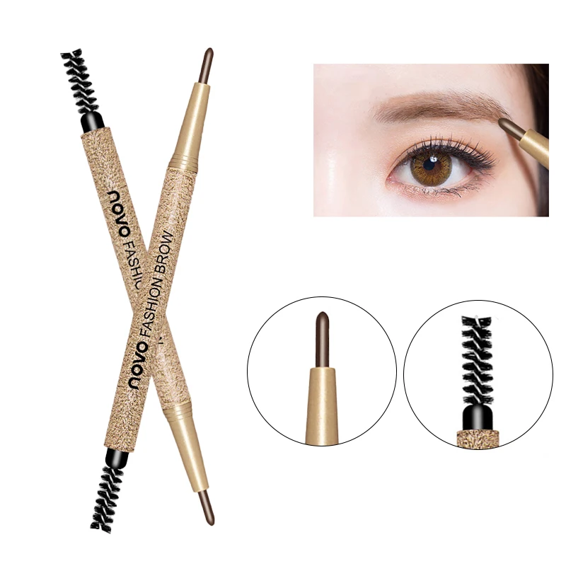 With 3pcs Pencil Refill+3pcs Eyebrow Template Eye Makeup Tool
