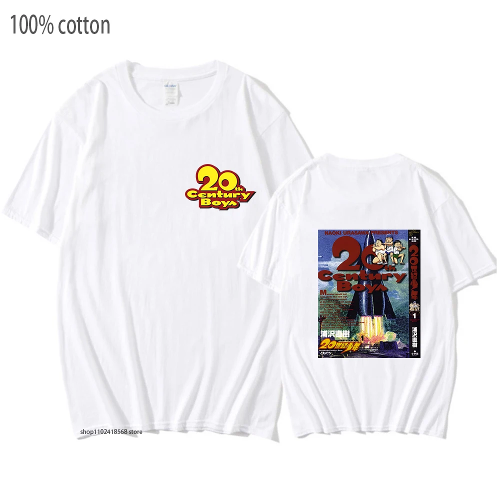 

Cartroon Anime T-Shirts 20th Century Boys Tshirts 100% Cotton Men Harajuku Casual Cute Manga Funko Pop Clothes Women Streetwear