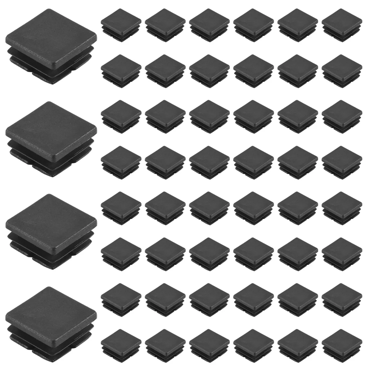 200 шт. 1 дюйм. Квадратная трубка заглушка пластиковые заглушки для труб колпачок