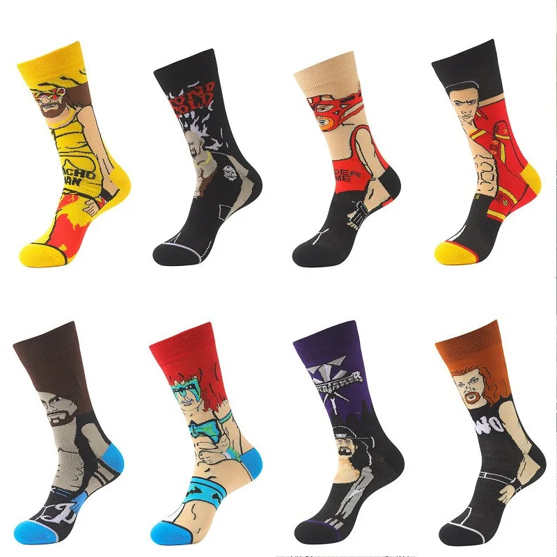 

Мультяшные персональные спортивные носки средней длины для мужчин и женщин мужчин