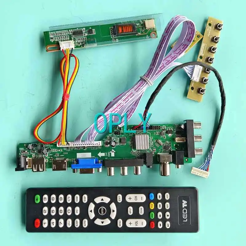 

Плата контроллера цифрового монитора DVB для LT141X2 LTN141X7 LTN141X8 1-CCFL, комплект 1024*768 14,1 ", LVDS 20-контактный HDMI-совместимый VGA AV