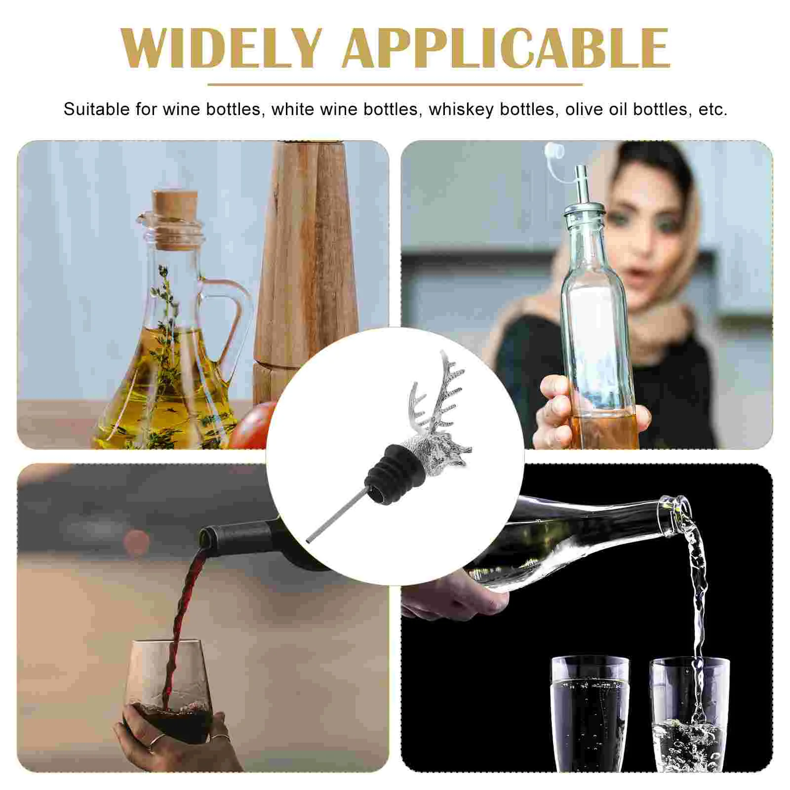 

Pourer Bottle Spout Aerator Pourers Animal Stoppers Spouts Pour Cork Oil Caps Stopper Champagne Gold Saver Deer Christmas Cap