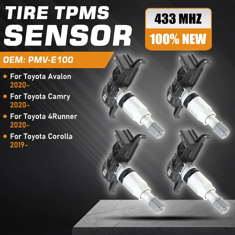 

1/4 шт. PMV-E100 433 МГц для TPMS Toyota Camry Toyota Corolla E210 Toyota 4Runner Toyota Avalon XX50 датчик давления в шинах