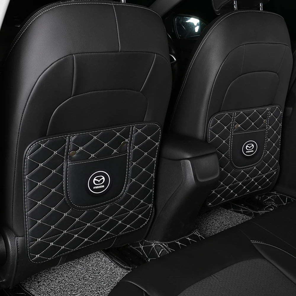 

High Quality Anti-Dirty Mat Car Logo Seat Backrest Care Mesh Kick Mat Home For Mazda 3 Angela Bk CX 5 4 7 30 Atenza Gh ETC