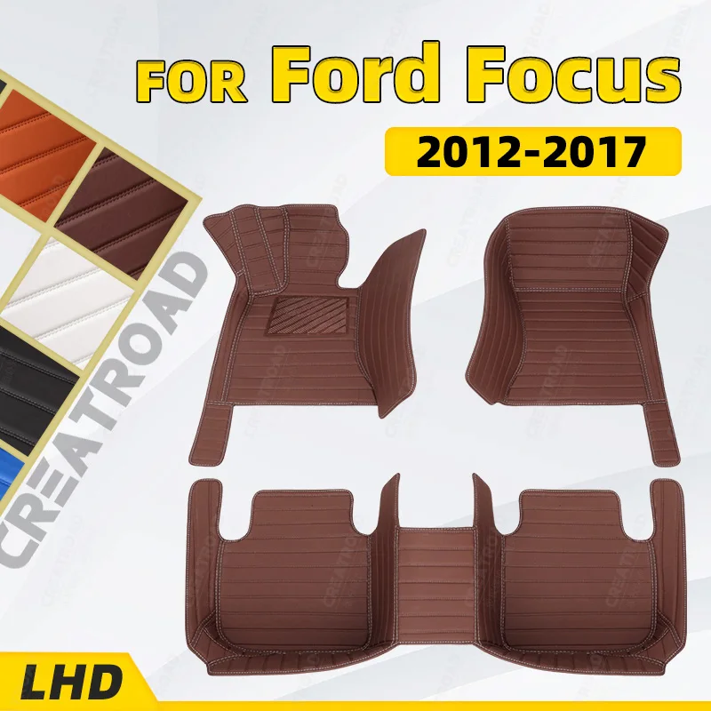 

Автомобильные напольные коврики на заказ для Ford Focus 2012, 2013, 2014, 2015, 2016, 2017, автомобильные накладки на стопы, аксессуары для интерьера