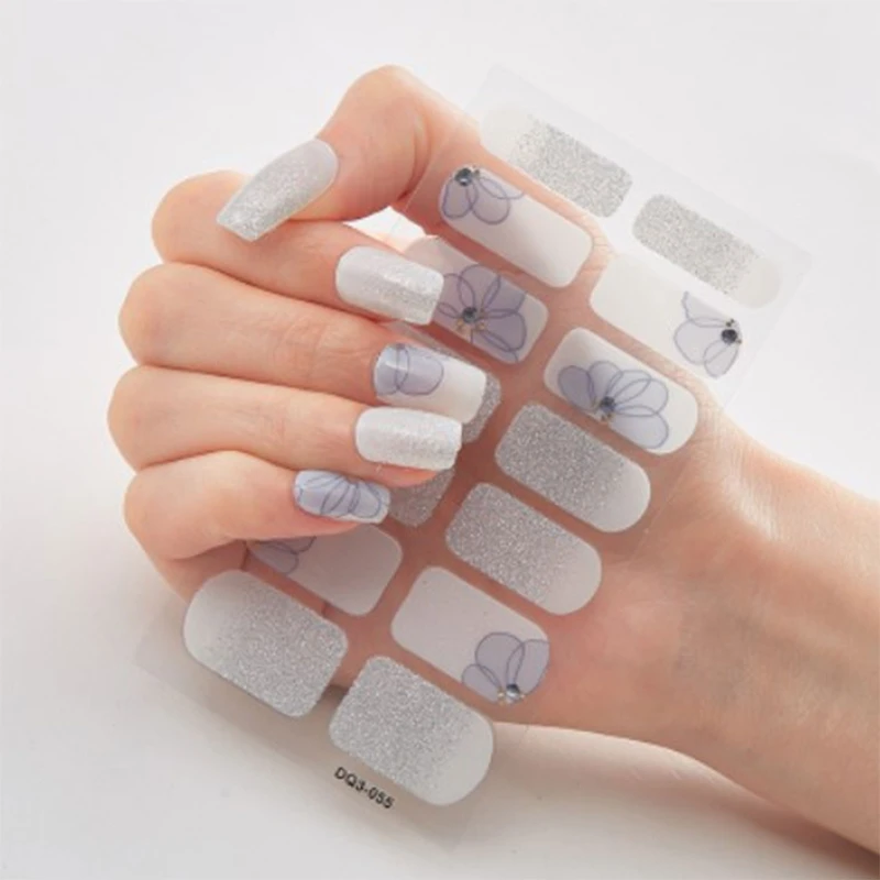 

11 мкФ 14 шт клейкая полная обмотка гелевые наклейки для ногтей