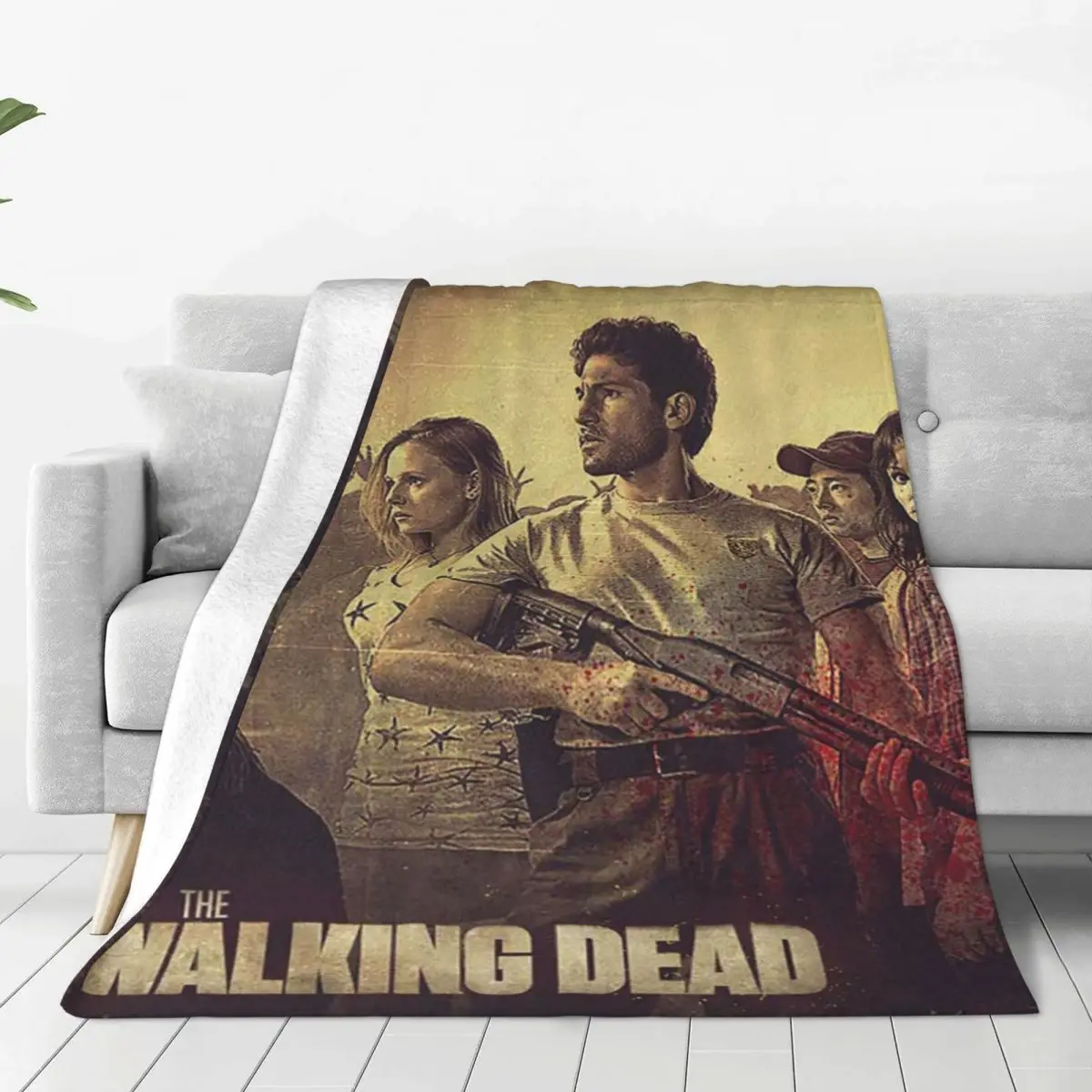 

The Walking Dead Drama Series Wool Blankets Horror Classic Films Funny Throw Blanket for Sofa Bedding Lounge Bedspread