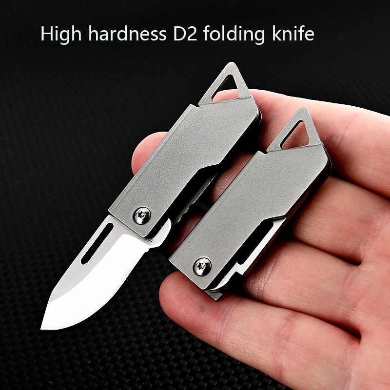 

D2 Blade Stainless Steel Forming Knife Outdoor Camping Self Defense Emergency Survival Knife Folding Portable Keyknife