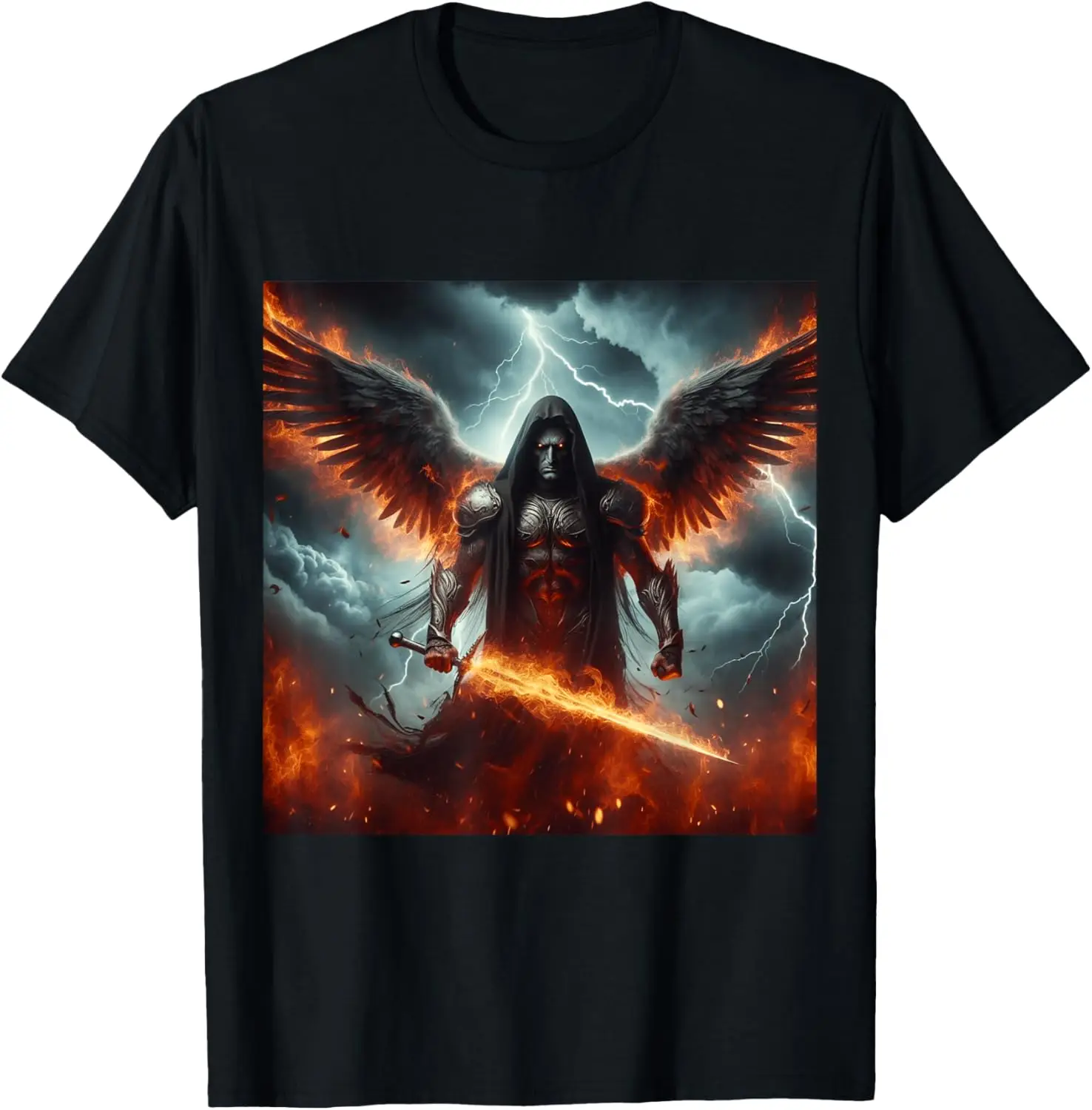 Архангел азраиль религиозная фантазия футболка с рисунком христианского ангела