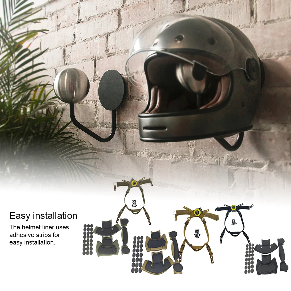 

Helmet Suspensions Systems Adjustable Lanyard Strap Cushion Helmet Pads Hunting Accessies Inner Lining Set tool