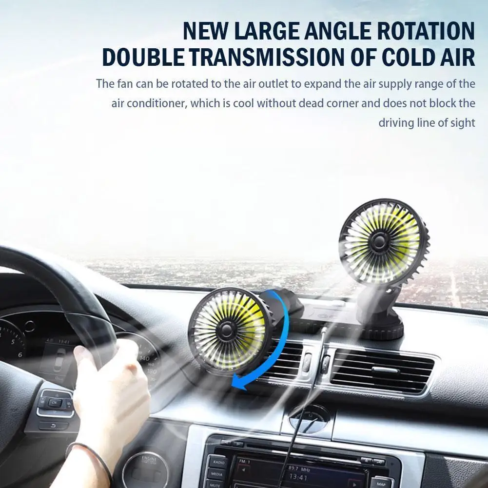 

Usb-вентилятор для приборной панели, 12-24 В, три скорости