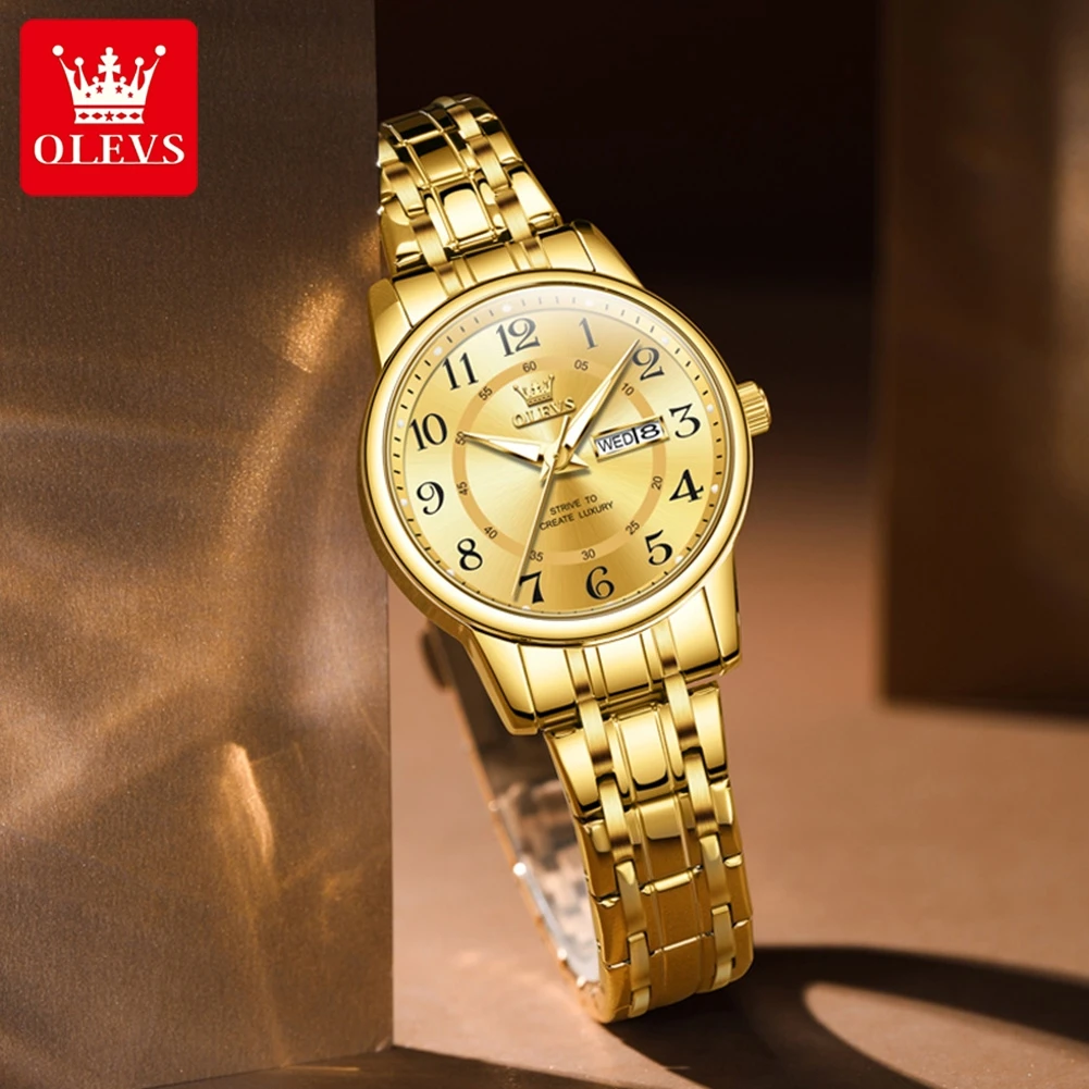 

Женские кварцевые наручные часы из нержавеющей стали с отображением даты