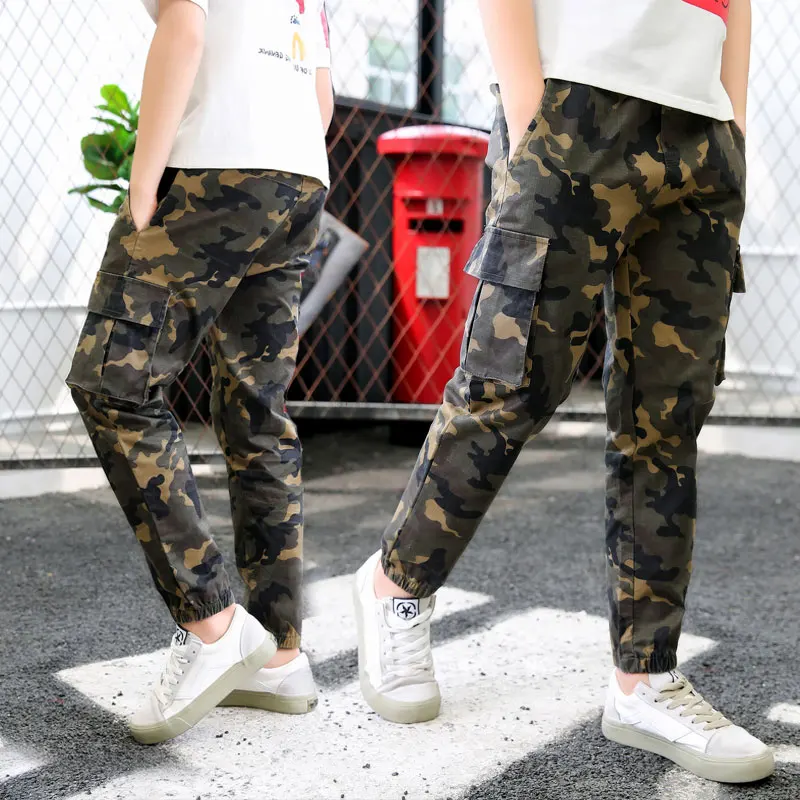 

Combat Camo Jogger Jeans Sweatpants Trousers Boys Army Children Bottoms Casual Military Pants Cargo Clothes Camouflage