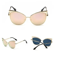 ladies cat eye sunglasses women sun glasses alloy frame uv400 protection brand designer retro cat eye glasses 2022