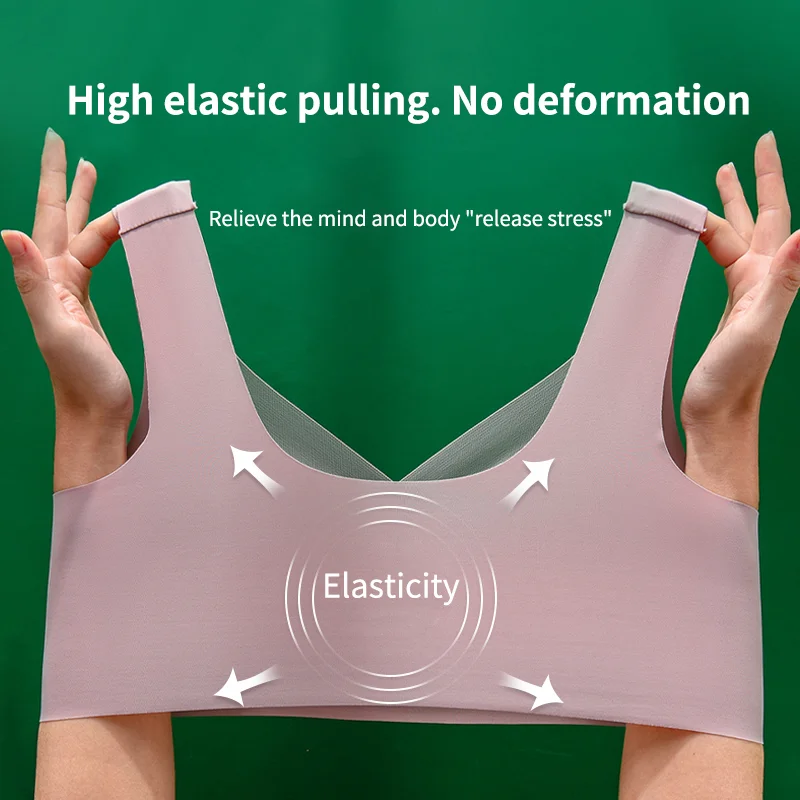 Женский бесшовный бюстгальтер без косточек с чашками пуш-ап цвета в ассортименте