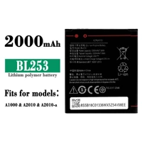 2000mah bl253 battery for lenovo a1000 a1000m a2010 a2580 a2860 bl 253 mobile phone batteries parts phones telecommunications