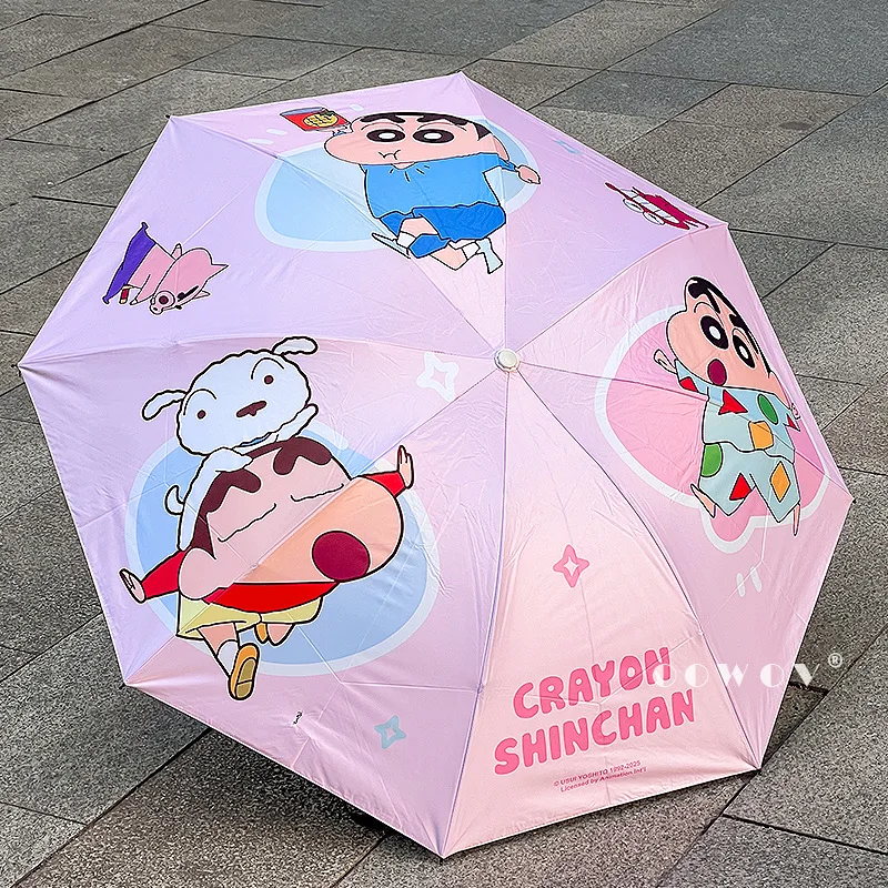 Creyon Shin-chan милый мультфильм Nohara Shiro тройной складной ручной зонт Kawaii