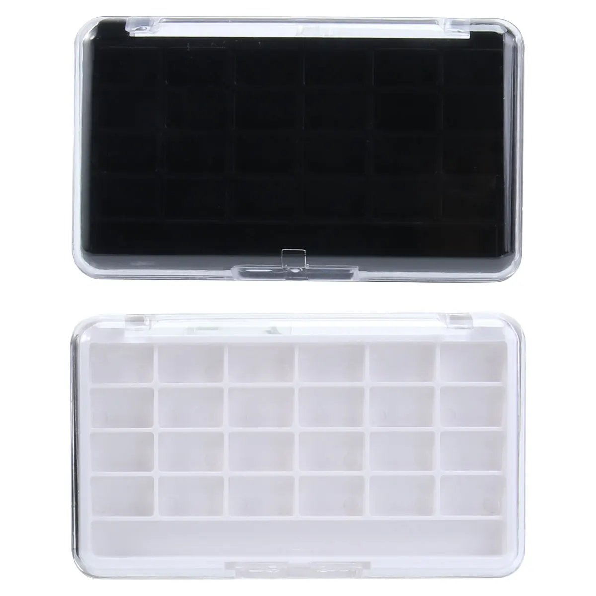 

2pcs 24 Grids White /Black Empty Refillable Container Case Makeup for Beauty Cosmetic Lipstick Lip Balm Eyeshadow Blusher