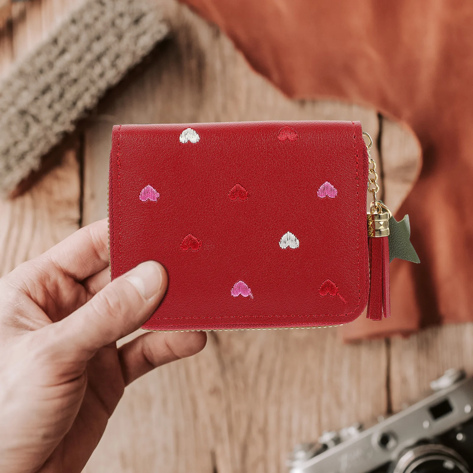 

Wallet Cards Protective Purse Woman Pink Coin Bag Women's Purses Small Size
