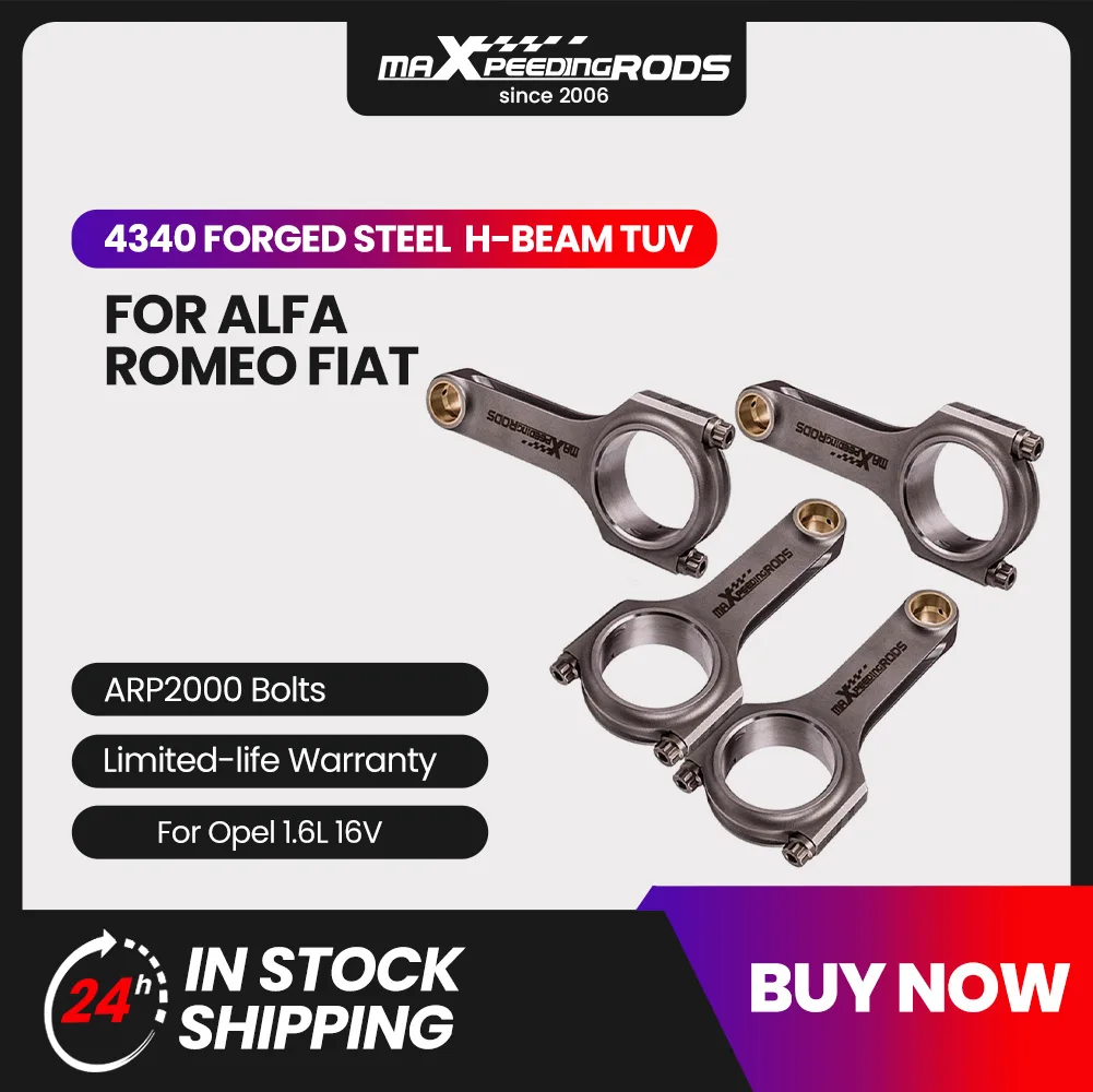 

Connecting Rods+ARP Bolts for Alfa Romeo 155 Q4 Fiat Abarth 131 2.0 16V H-Beam Pleuel for Lancia Delta integrale 2.0 16V 145mm