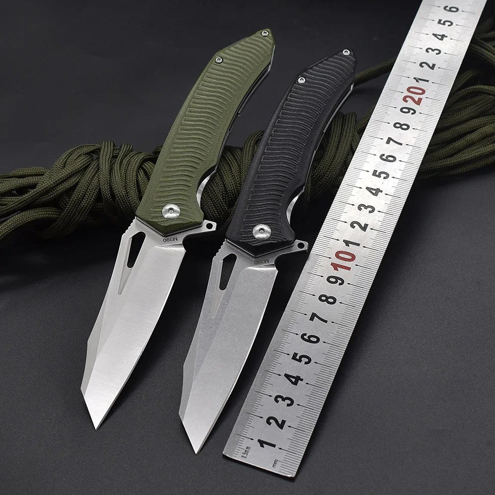 Фото M390 Сталь G10 Ручка Шарикоподшипник Карманный Складной Нож Кемпинг Охота Открытый Выживание EDC Спасательный Инструмент Джунгли Резак №1