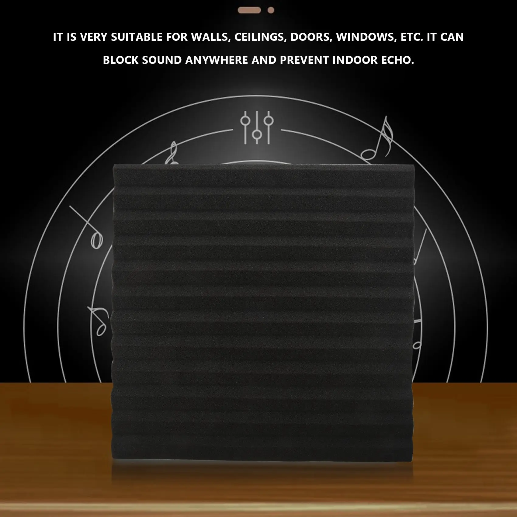 

12 Pack- Acoustic Panels foam Engineering sponge Wedges Soundproofing Panels 1inch x 12 inch x 12inch