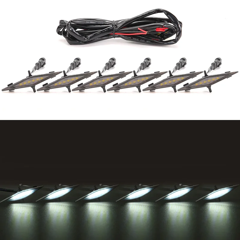 

Решетки светодиодные 12 в 6000k белые фары подходят для всех моделей автомобилей 4 шт./компл. 5 шт./компл. 6 шт./компл.