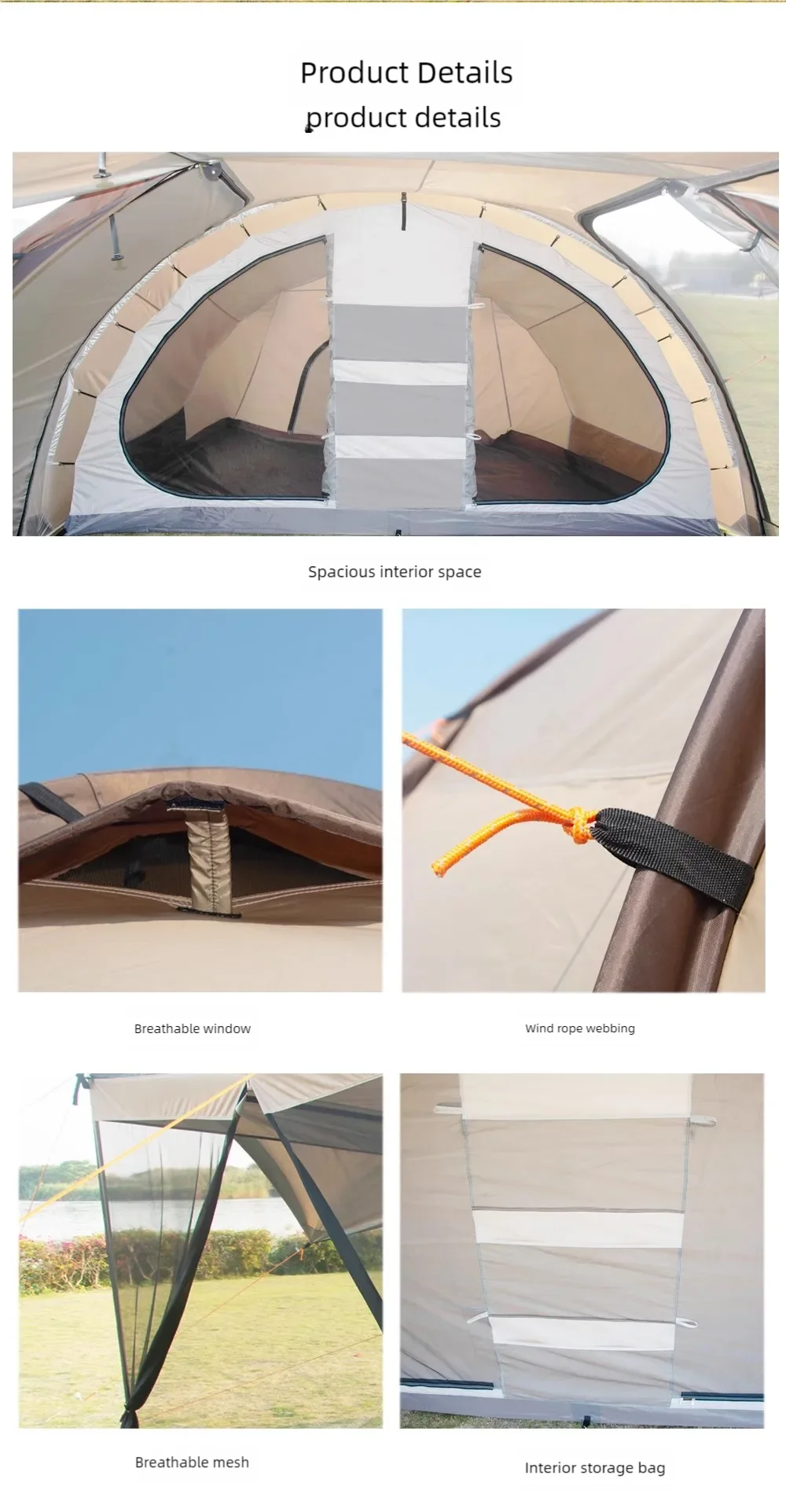 Туннельная палатка Moqi изысканное Уличное оборудование для кемпинга одно