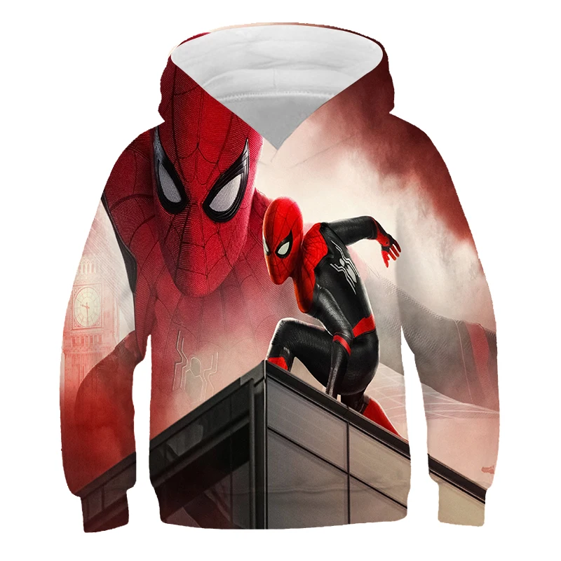 

Marvel- Autumn Spiderman Print Sweatshirt Kids Boys Clothes Teenagers Long Sleeve Pullovers Avengers Girls 1-14Years Kids Tops