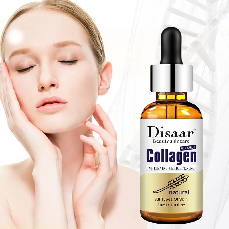 

Collagen Face Serum Hyaluronic Acid Moisturizing Anti Wrinkle Shrinking Pores Repair Essence Whitening Nourishing Skin Care 30ML