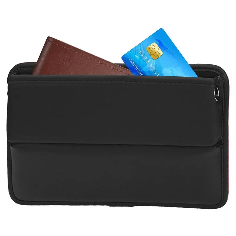 

Seat Gap Filler Universal Car Seat Gap Filler PU Leather Side Pocket Organizer Seat Crevice Storage Box With Cup Holder For