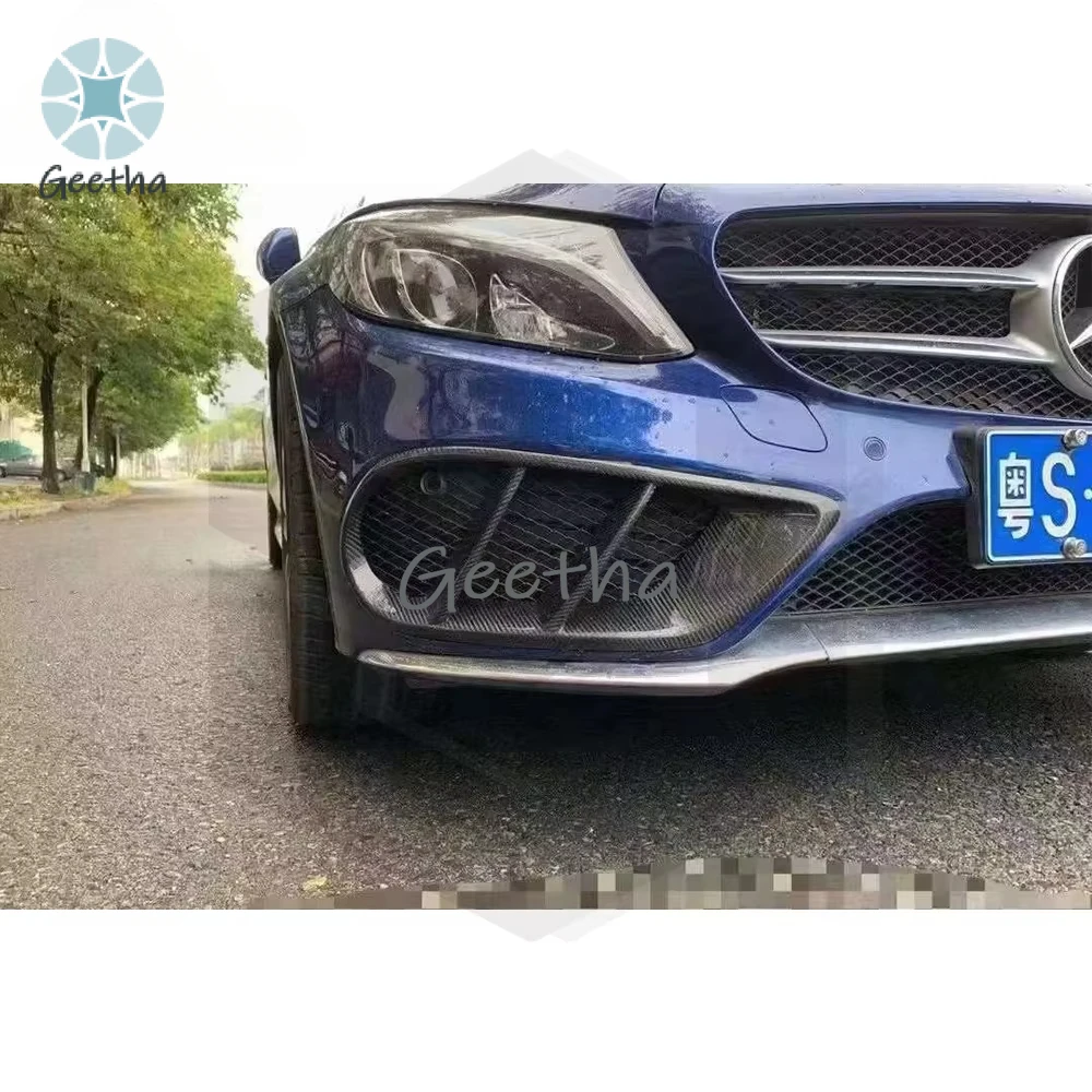 C-Class W205 Комплект воздуховодов в стиле BRS из углеродного волокна для Mercedes Benz C200 C260
