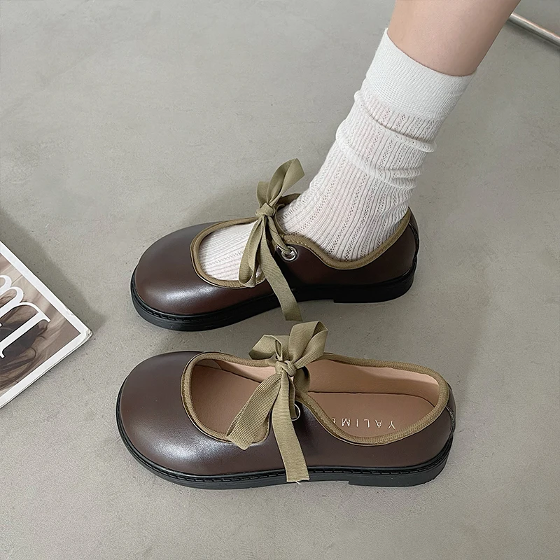 

Shoes Woman Flats Oxfords Clogs Platform British Style Modis Dress Leather Creepers New Preppy Summer Retro 2023 Basic PU Rome M