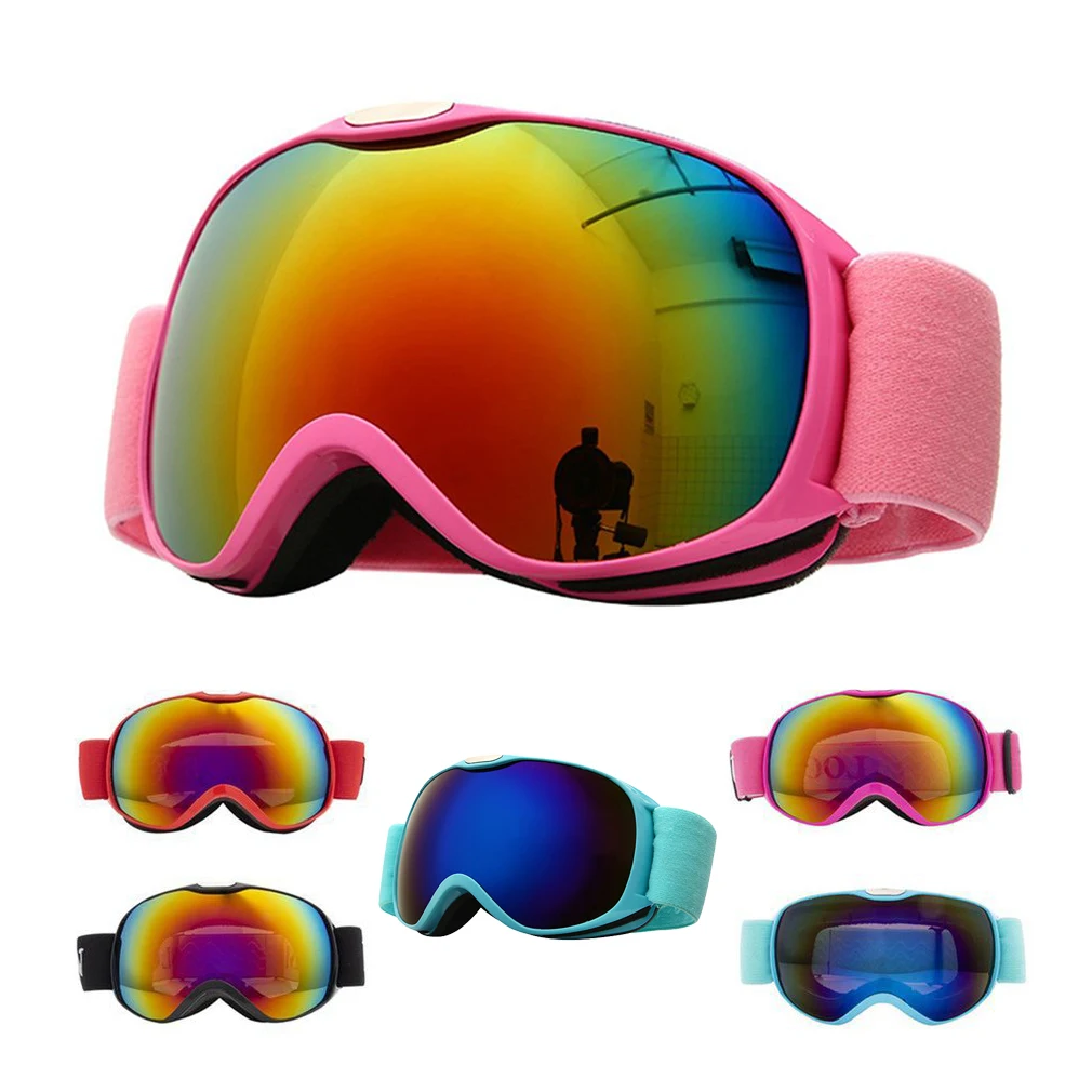 

Детские большие сферические лыжные очки, противотуманные двухслойные Магнитные Пленки, двухслойные противоскользящие детские очки для сноуборда и спорта на открытом воздухе