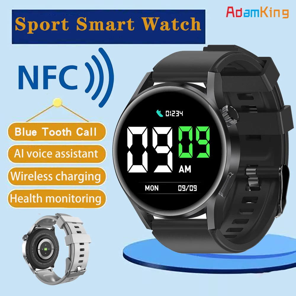 Умные часы с голосовым помощником и пульсометром водонепроницаемые