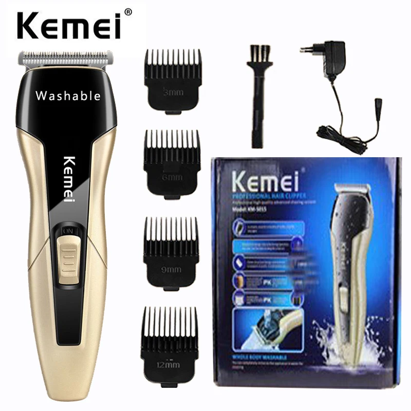 

Kemei KM-5015 Electric washable hair clipper professional hair clipper 0mm bald head carving fader hair clipper hair clipper