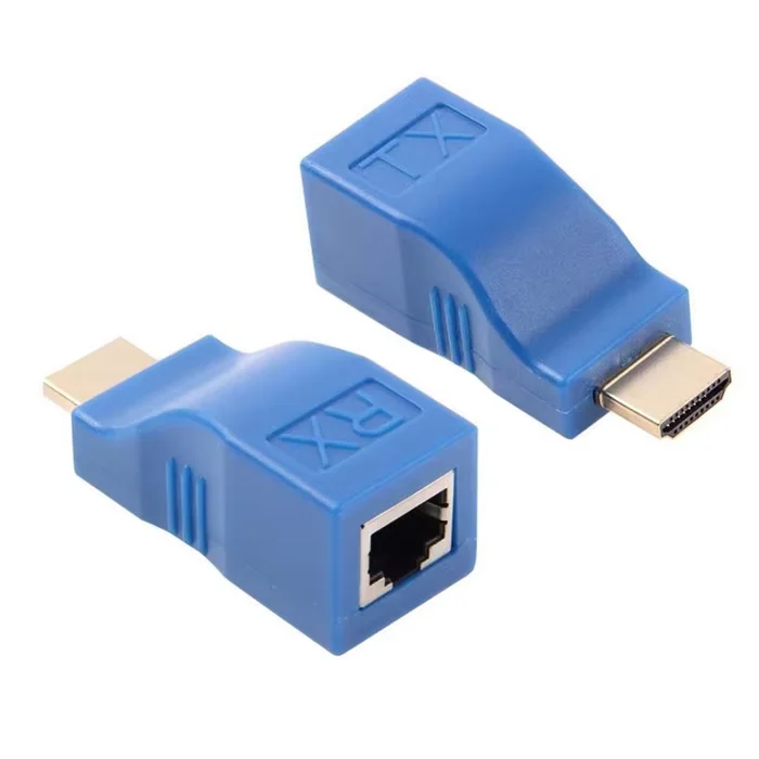 Удлинитель HDMI 1080P с поддержкой 4K HD, порт RJ45, передача сигнала по сети LAN (CAT5e6 UTP) на расстояние до 30 м для HDTV-мониторов (art.: 3920d7ffb87b3) - 3920d7ffb87b3